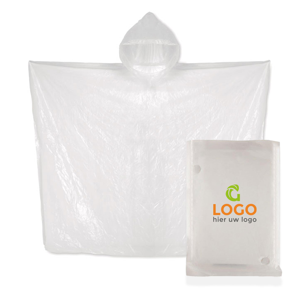 Opvouwbare poncho bioplastic